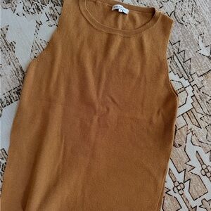 Crescent Tan Sleeveless Skirt